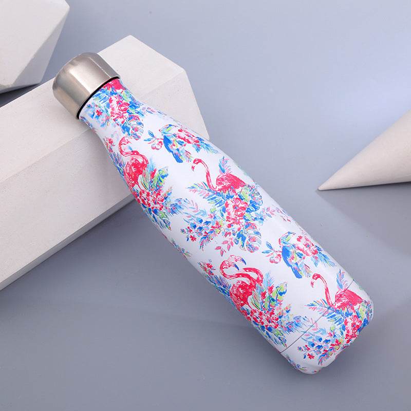 New Style Stainless Steel Marble Vacuum Flask Stainless Steel Sports Bottle - Mubimart
