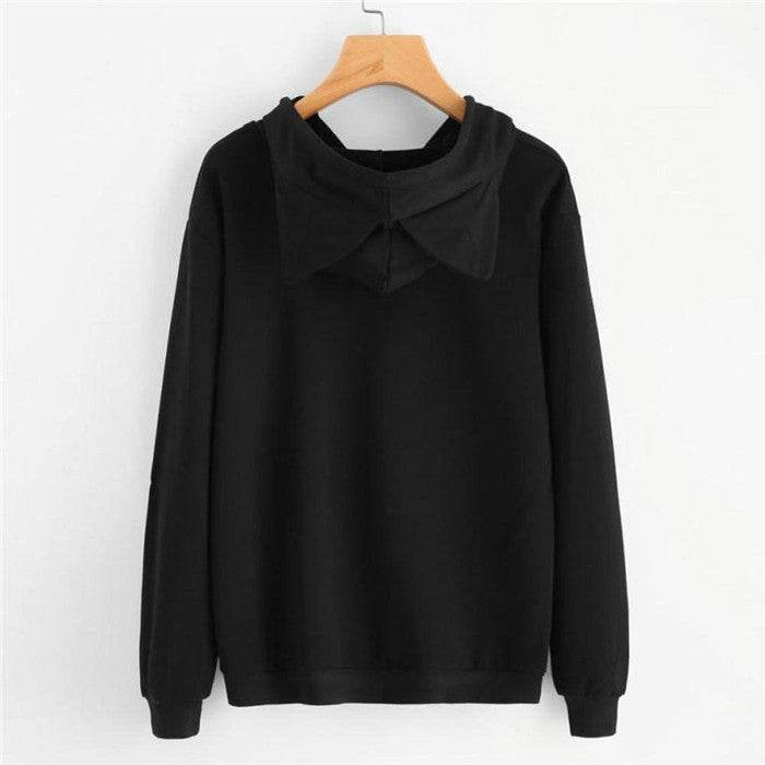 Long Sleeve Sweatshirt Hoodies Women Casual Crop Top - Mubimart