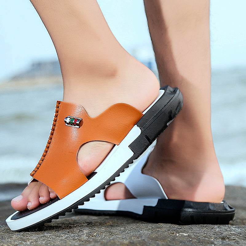 Slipper Male Outside Wears Trend Korean Edition Personality - Mubimart