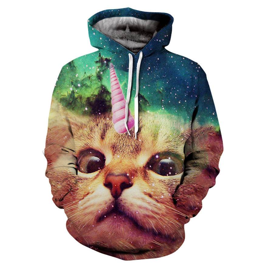 3D Digital Printing Hooded Sweatshirt Fashion Pullover Sweatshirt Sweatshirt - Mubimart