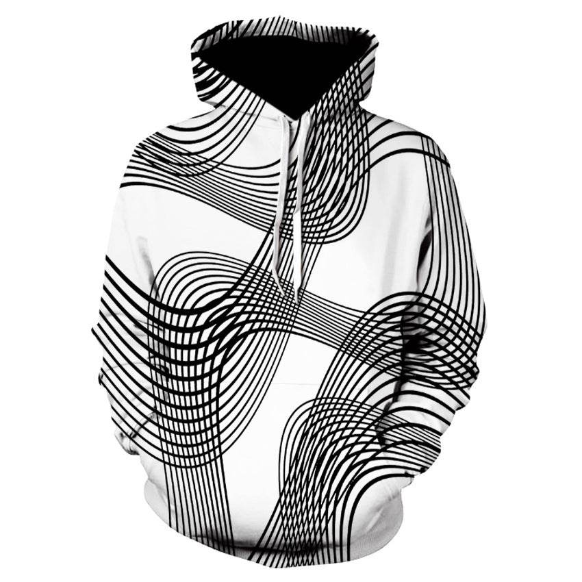 3D Digital Printing Hooded Sweatshirt Fashion Pullover Sweatshirt Sweatshirt - Mubimart