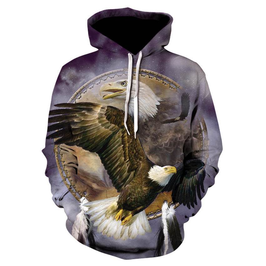 3D Digital Printing Hooded Sweatshirt Fashion Pullover Sweatshirt Sweatshirt - Mubimart