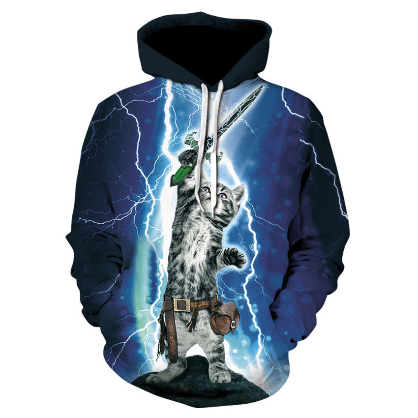 3D Digital Printing Hooded Sweatshirt Fashion Pullover Sweatshirt Sweatshirt