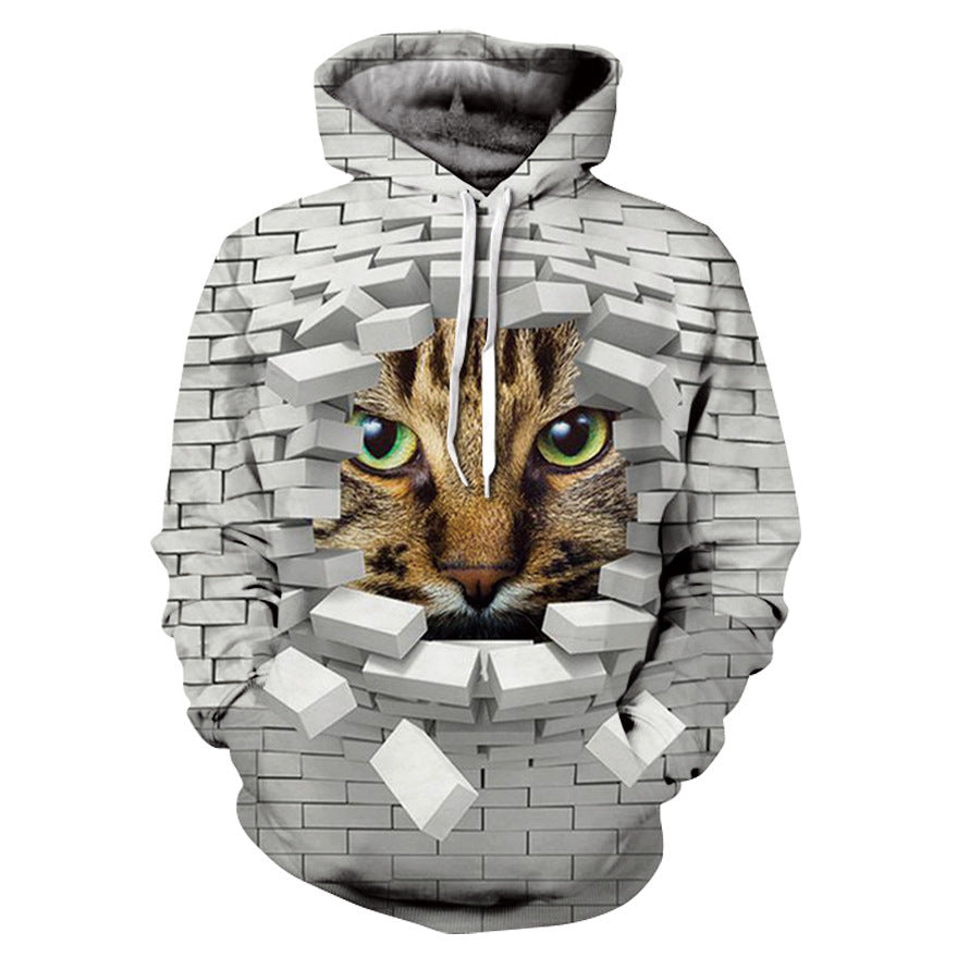 3D Digital Printing Hooded Sweatshirt Fashion Pullover Sweatshirt Sweatshirt