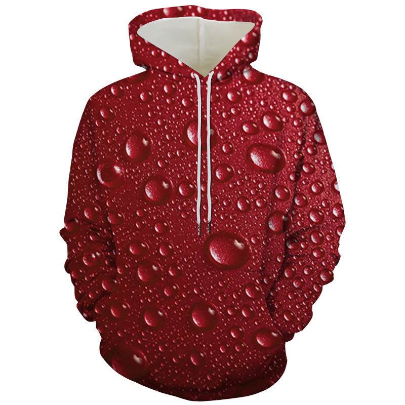 European And American Liquid Bead Print Sweatshirt - Mubimart