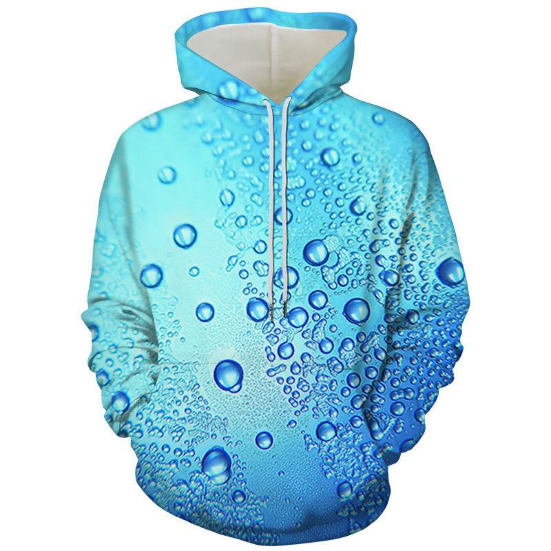 European And American Liquid Bead Print Sweatshirt - Mubimart
