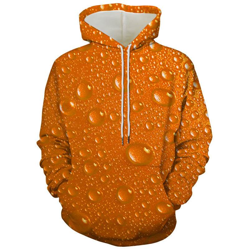 European And American Liquid Bead Print Sweatshirt - Mubimart