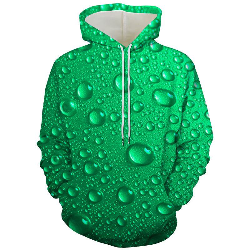 European And American Liquid Bead Print Sweatshirt - Mubimart