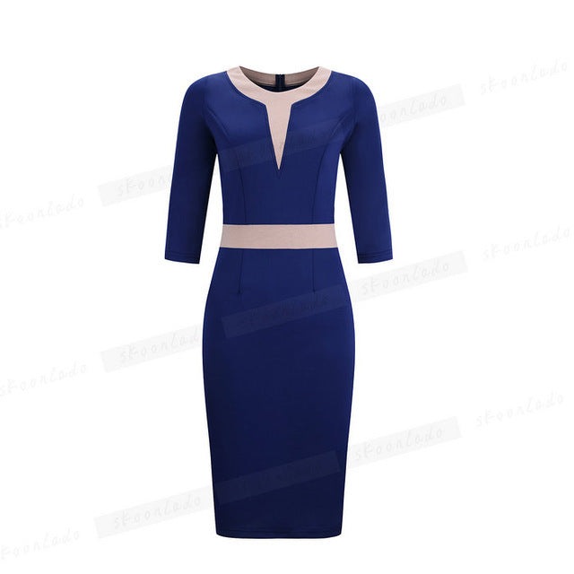 Office Ladies Pencil Sleeveless Clothes Dress For Women Work - Mubimart -  