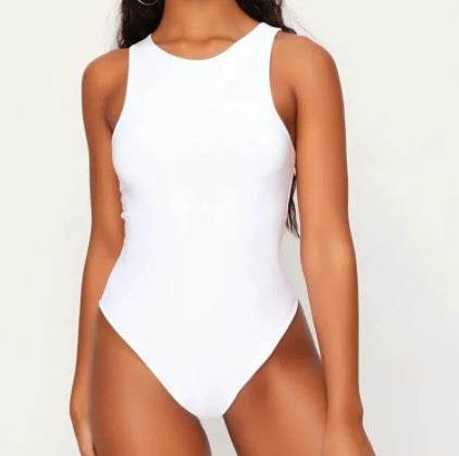 Sleeveless Sexy Bodysuit Women Off-Shoulder Top - Mubimart