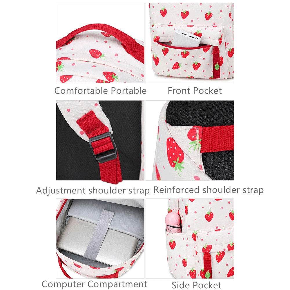 Fruit Print Backpack Women - Mubimart
