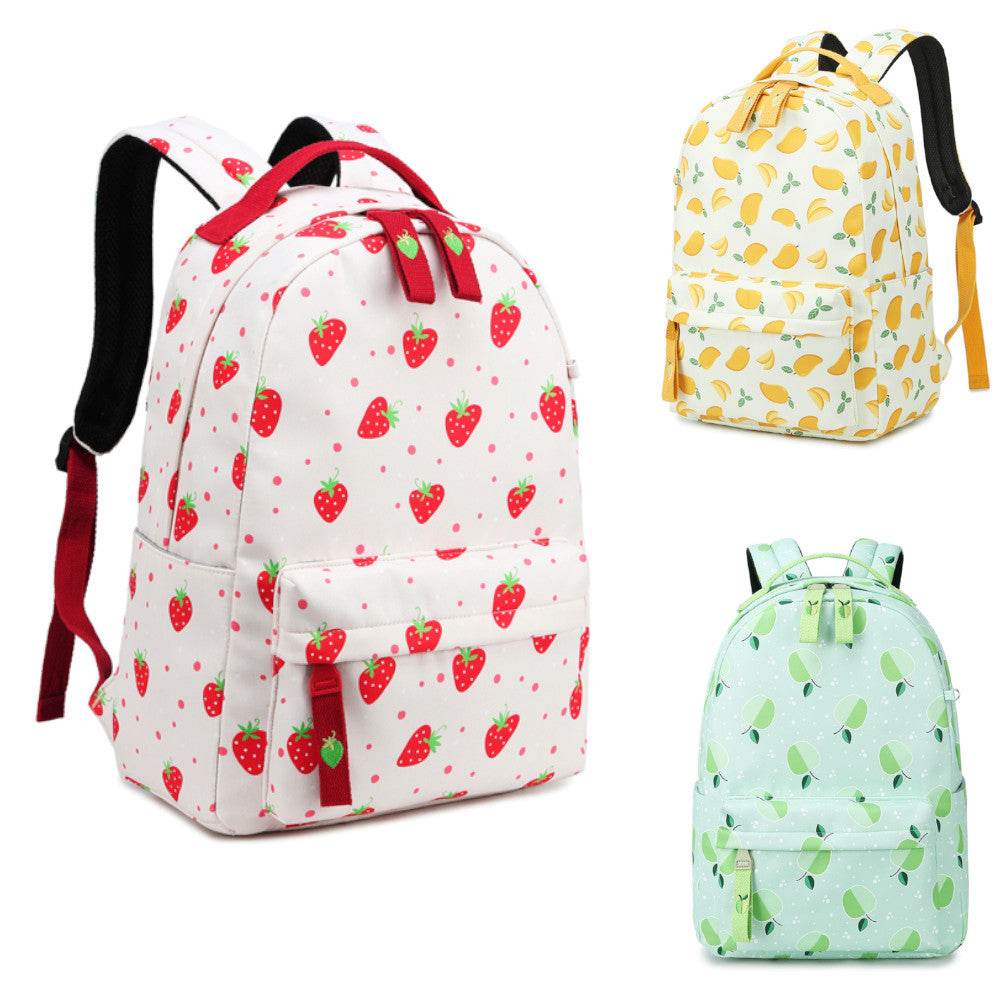 Fruit Print Backpack Women - Mubimart