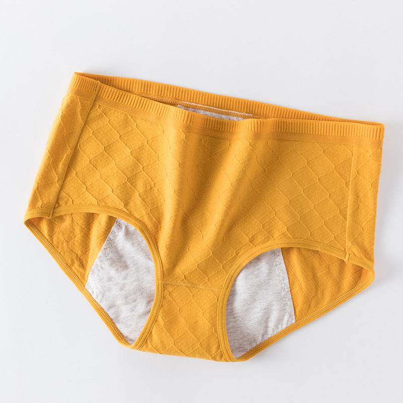 Women's Physical Pants Side Leak Proof Midwaist Cotton Breathable Briefs - Mubimart