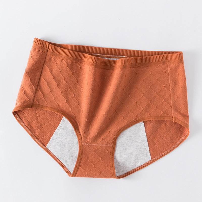 Women's Physical Pants Side Leak Proof Midwaist Cotton Breathable Briefs - Mubimart