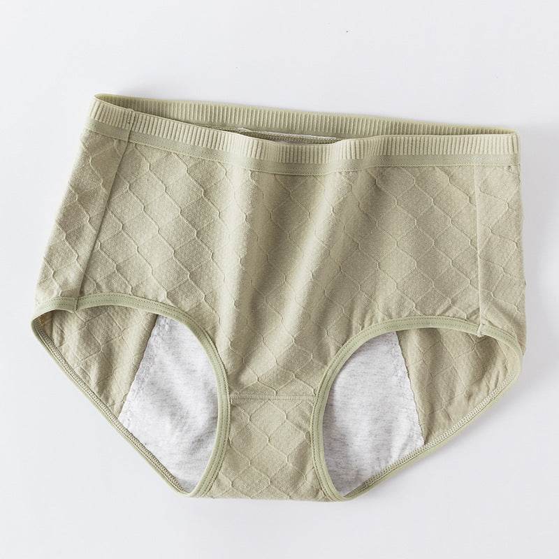 Women's Physical Pants Side Leak Proof Midwaist Cotton Breathable Briefs - Mubimart