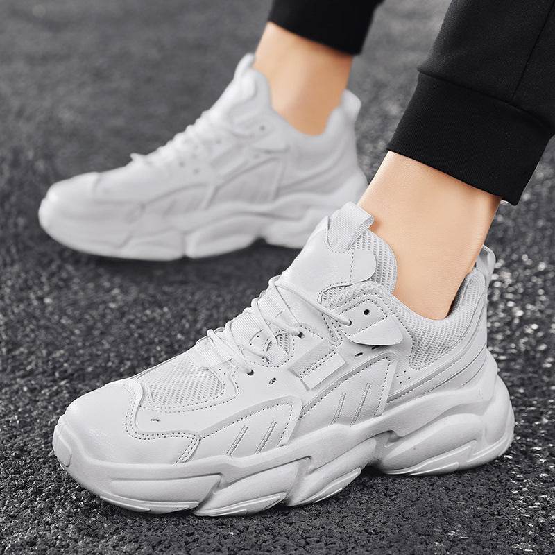 Spring And Summer New Mens Fashion Trend Casual Shoes Mesh Platform Sneakers - Mubimart