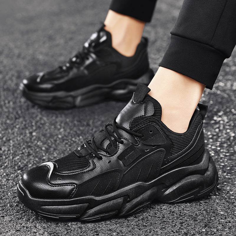 Spring And Summer New Mens Fashion Trend Casual Shoes Mesh Platform Sneakers - Mubimart