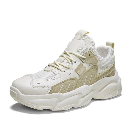 Spring And Summer New Mens Fashion Trend Casual Shoes Mesh Platform Sneakers - Mubimart