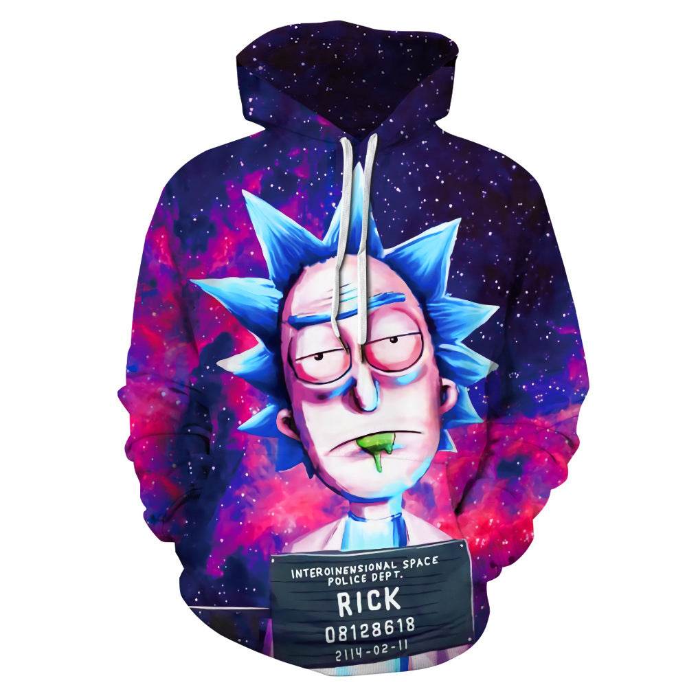 Hooded Sweatshirt Printed Loose Plus Size Fitness Sweatshirt - Mubimart