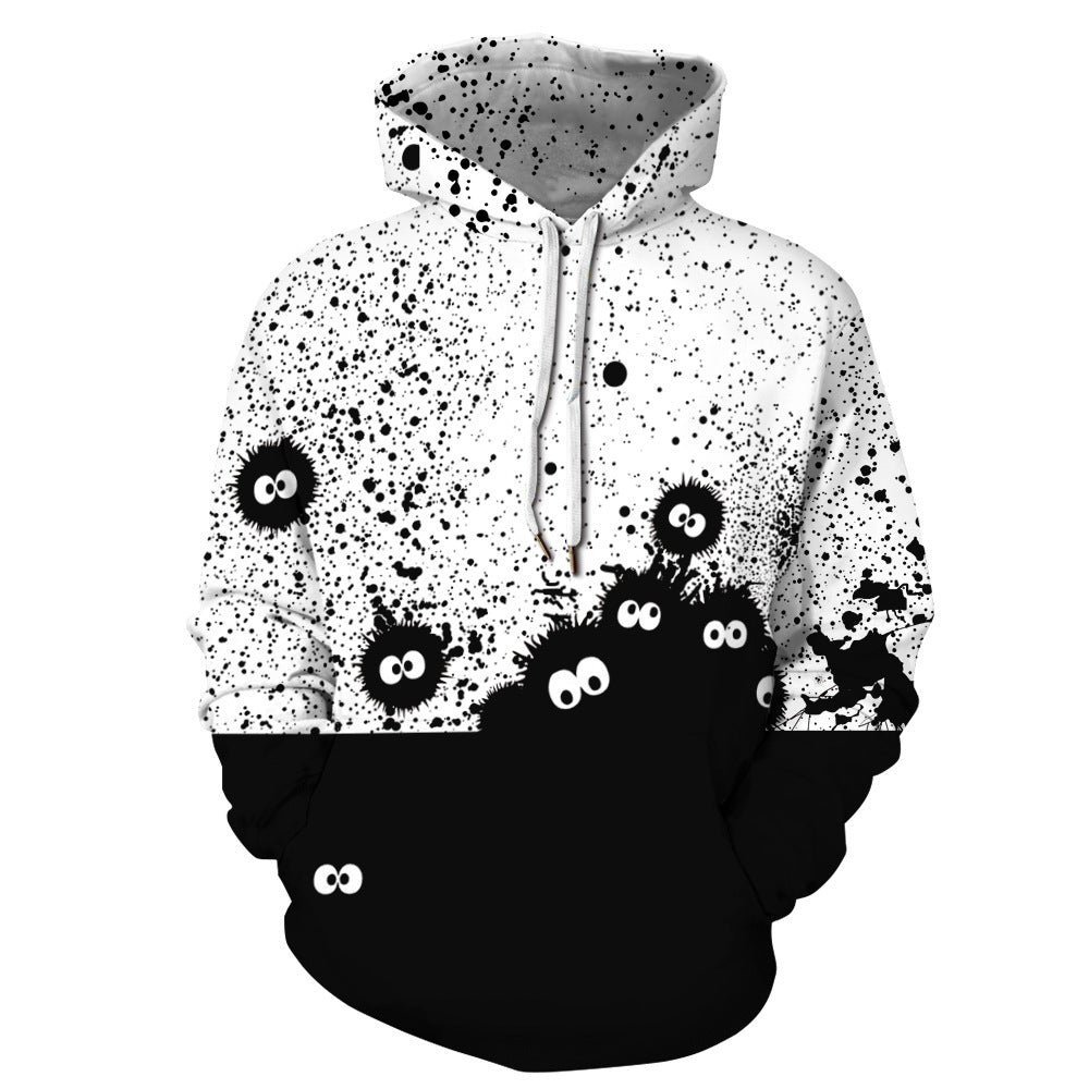 Hooded Sweatshirt Printed Loose Plus Size Fitness Sweatshirt - Mubimart -  