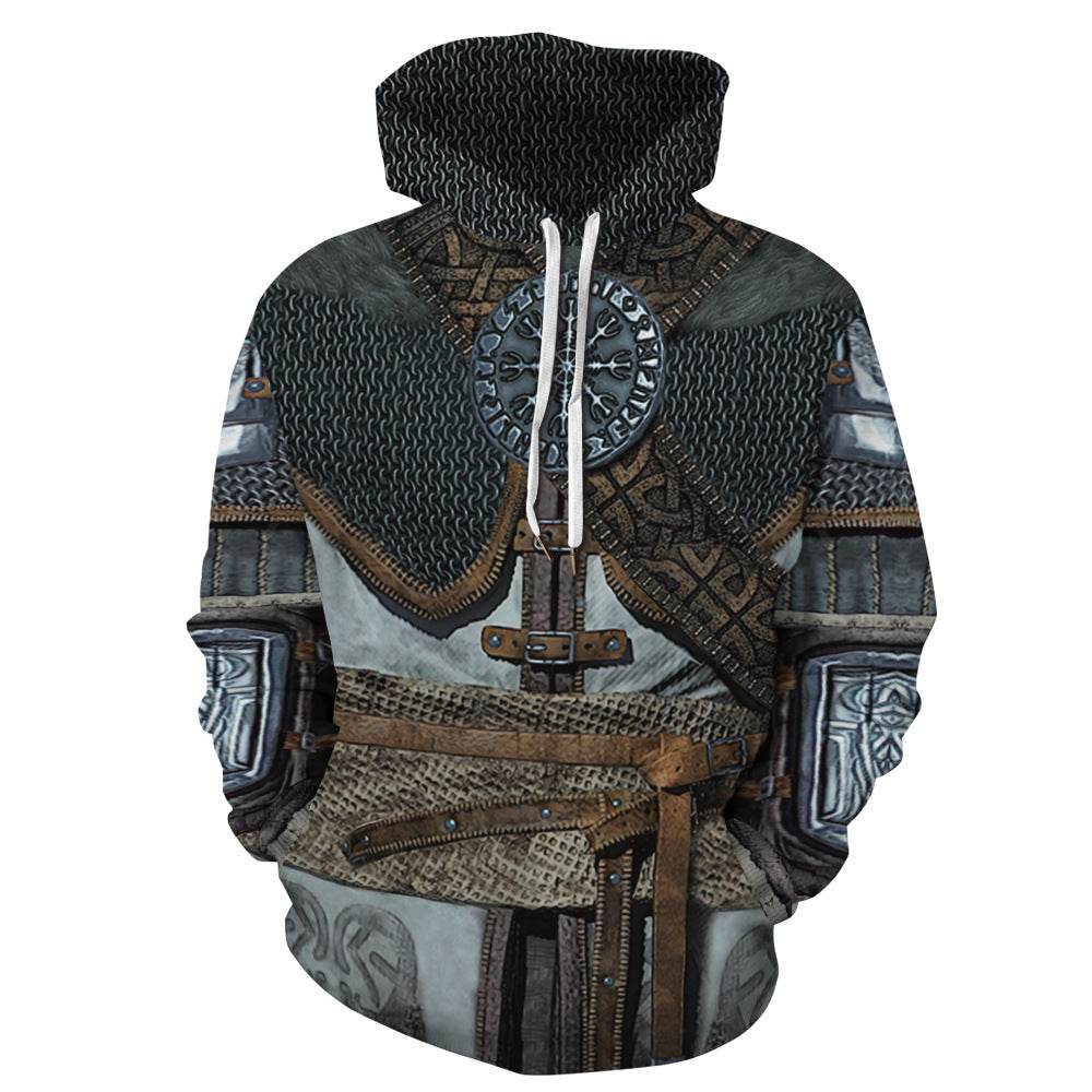 Hooded Sweatshirt Printed Loose Plus Size Fitness Sweatshirt - Mubimart