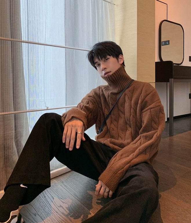 Korean Style Loose Lazy Knit Sweater Base - Mubimart