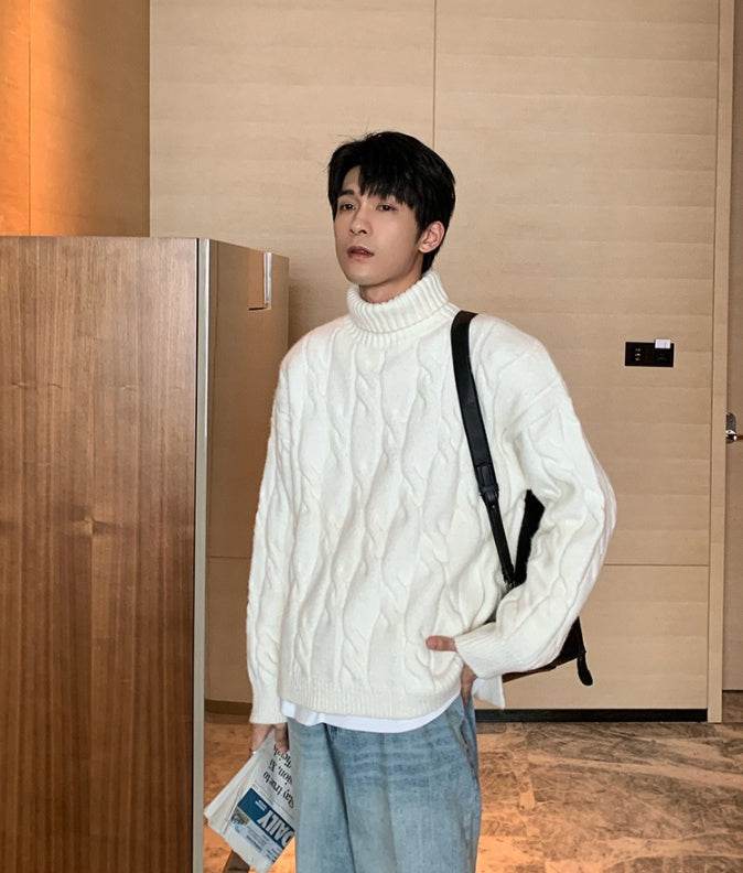 Korean Style Loose Lazy Knit Sweater Base - Mubimart