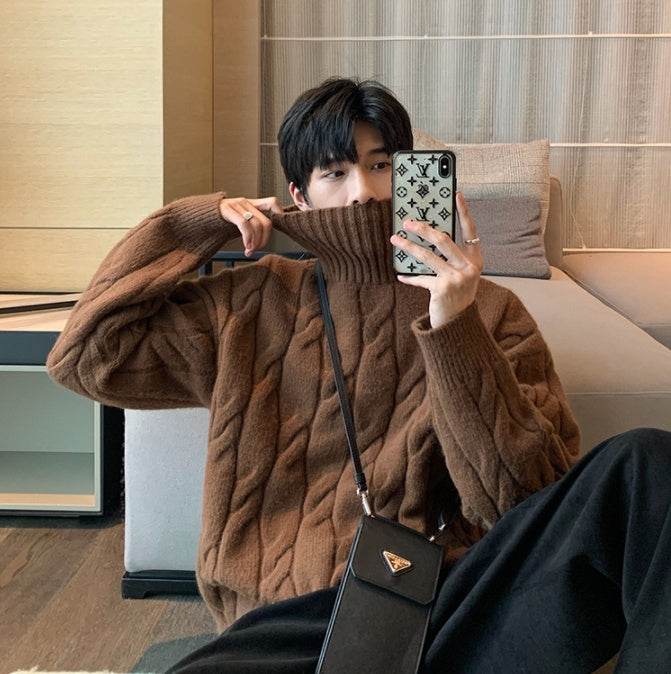 Korean Style Loose Lazy Knit Sweater Base - Mubimart