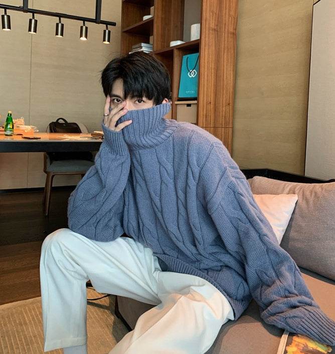 Korean Style Loose Lazy Knit Sweater Base - Mubimart