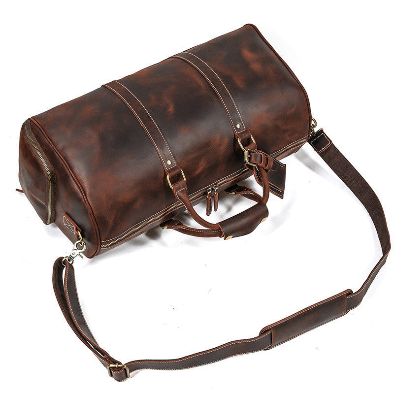 Reisetasche aus Leder, Crazy Horse Leder, Retro-Reisetasche