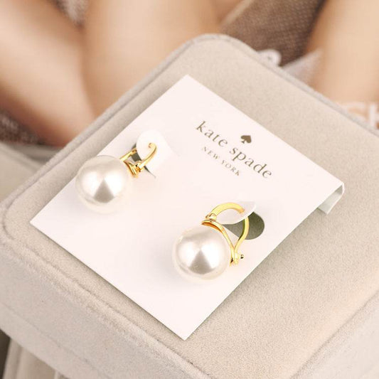 Fashion Explosion Single Pearl Ear Hoop Earring Women Earrings Jewelry - Mubimart