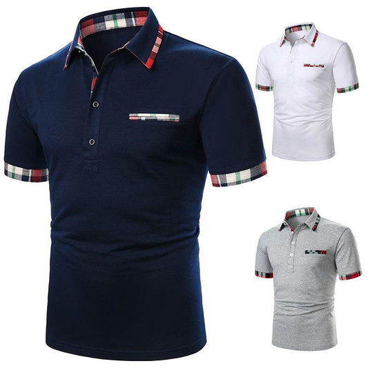 Men Polo Men Shirt Short Sleeve Polo Shirt - Mubimart