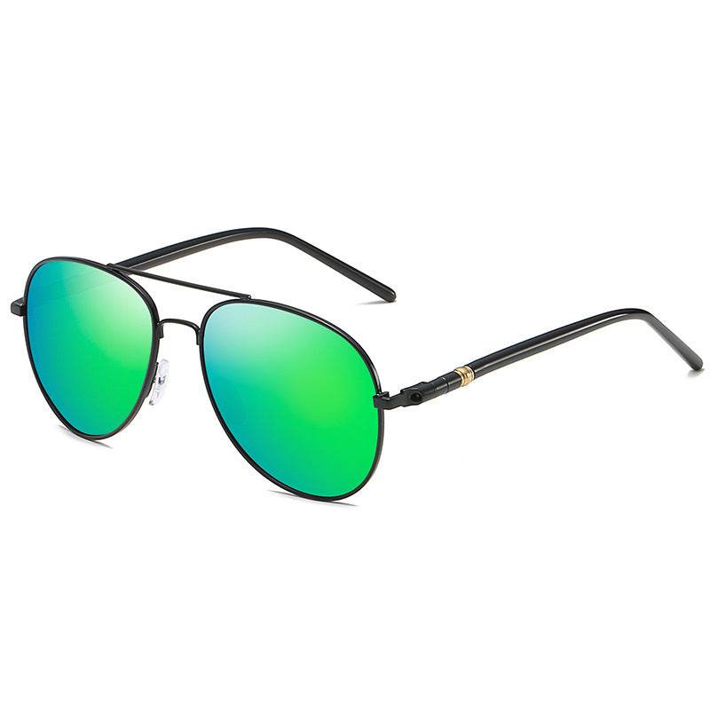 Polarized Sunglasses Men's Metal Sunglasses Color Film Sunglasses - Mubimart