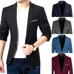 Nieuwe Koreaanse Heren Blazer Casual Slim Fit Kantoorpak