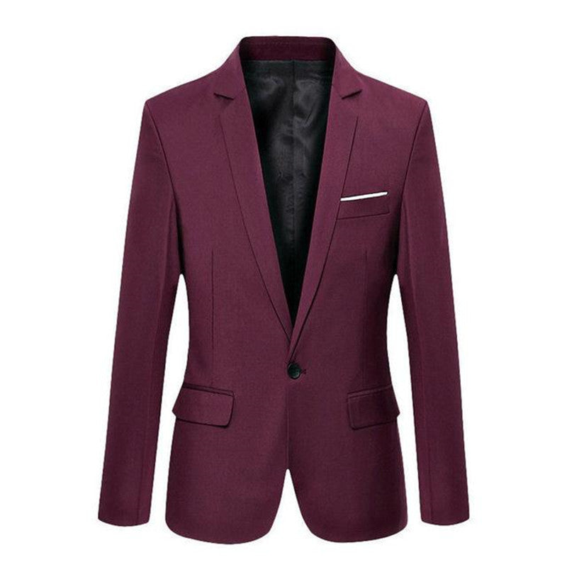 Nieuwe Koreaanse Heren Blazer Casual Slim Fit Kantoorpak