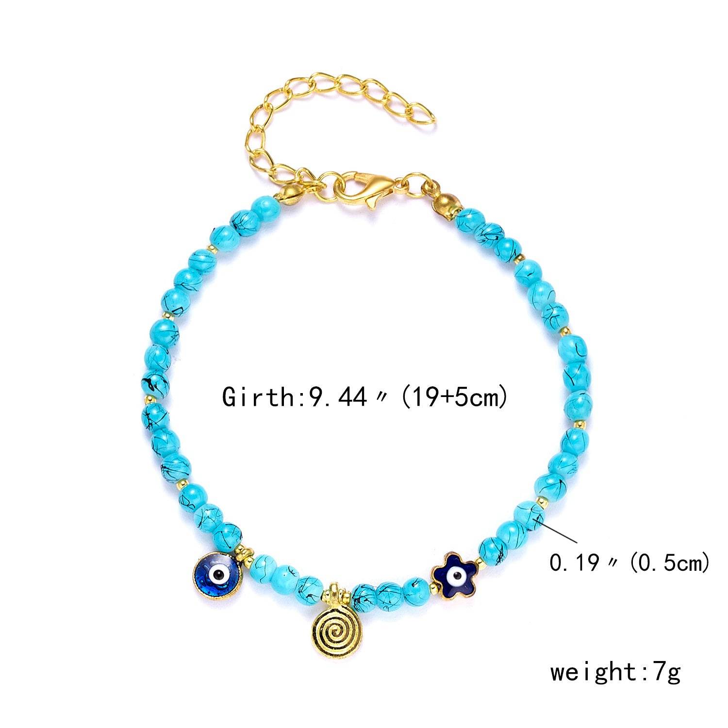 Handmade Lucky Black String Bracelet Evil Eye Charm Bracelets Women Blue Eyes Beads Bring You Lucky Peaceful Adjustable Bracelet - Mubimart