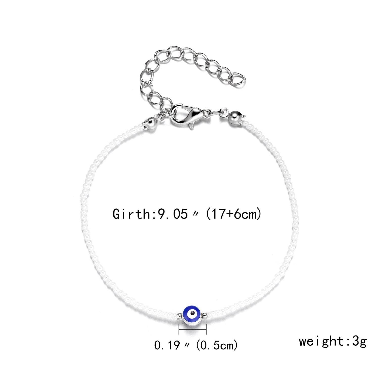 Handmade Lucky Black String Bracelet Evil Eye Charm Bracelets Women Blue Eyes Beads Bring You Lucky Peaceful Adjustable Bracelet - Mubimart