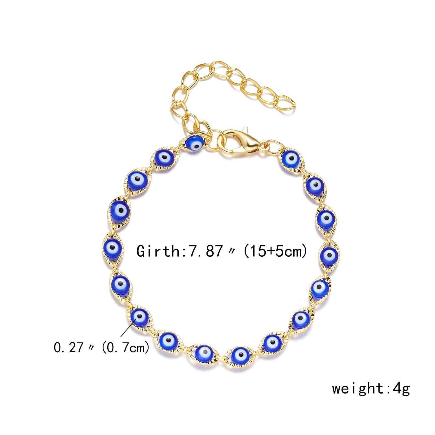 Handmade Lucky Black String Bracelet Evil Eye Charm Bracelets Women Blue Eyes Beads Bring You Lucky Peaceful Adjustable Bracelet - Mubimart