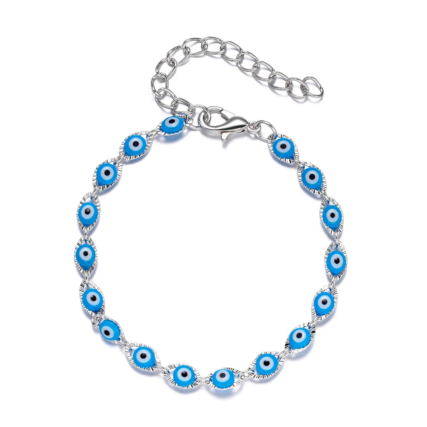 Handmade Lucky Black String Bracelet Evil Eye Charm Bracelets Women Blue Eyes Beads Bring You Lucky Peaceful Adjustable Bracelet - Mubimart
