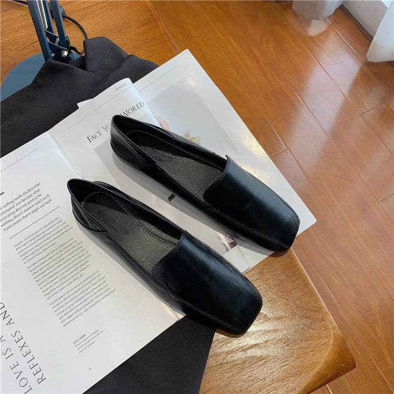 Microfiber Soft Leather Slip-on Flats - Mubimart