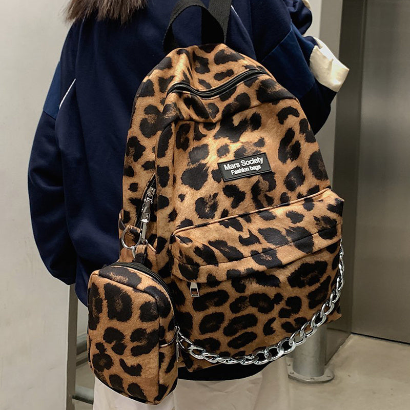 Korean Style Fashion Personality College Style Large-capacity Pattern Backpack