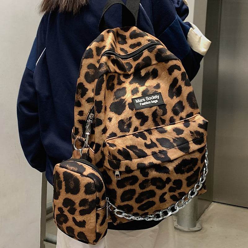 Korean Style Fashion Personality College Style Large-capacity Pattern Backpack - Mubimart