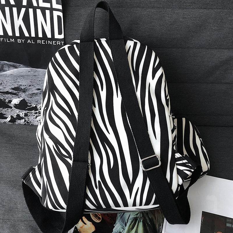 Korean Style Fashion Personality College Style Large-capacity Pattern Backpack - Mubimart