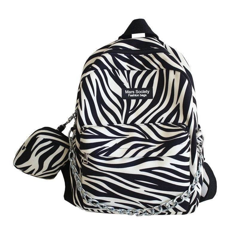 Korean Style Fashion Personality College Style Large-capacity Pattern Backpack - Mubimart