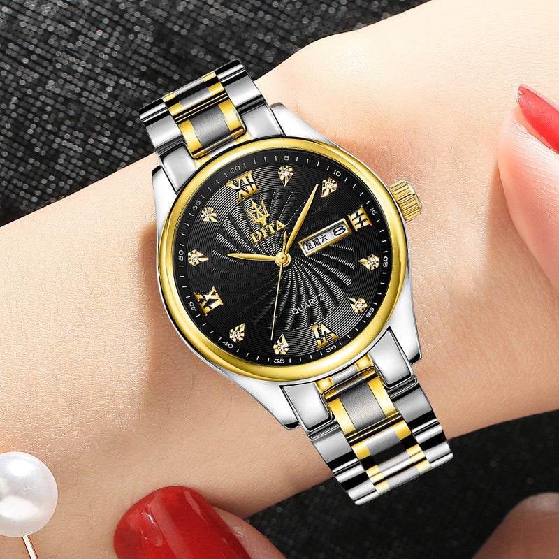 New Couple Models A Pair Of Watches Men's and Women's Watches Waterproof Watches - Mubimart