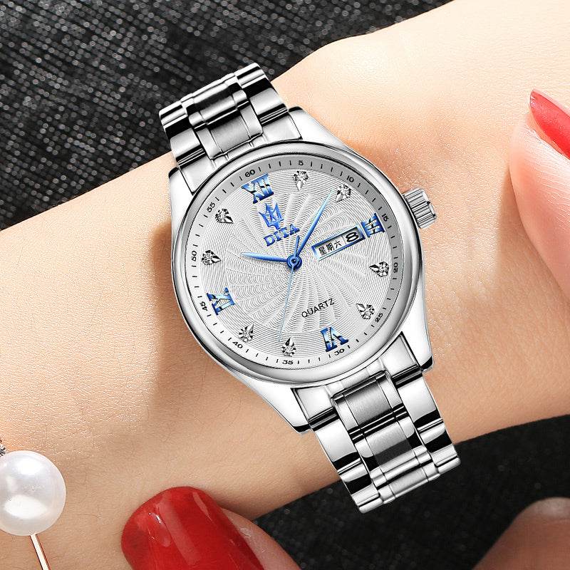New Couple Models A Pair Of Watches Men's and Women's Watches Waterproof Watches - Mubimart