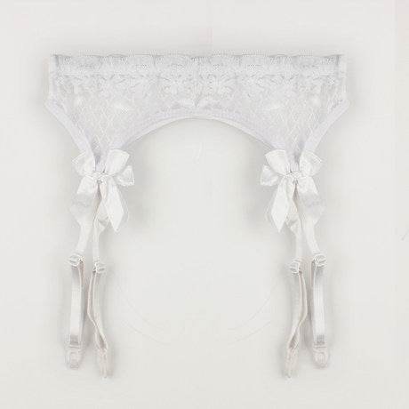 Sexy Perspective Garter Belt Bow Temptation Lace - Mubimart