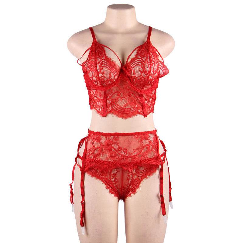 Big Size Breasted Garter Belt Sexy Lingerie Sexy Suit - Mubimart