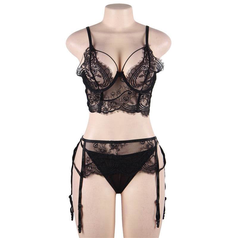 Big Size Breasted Garter Belt Sexy Lingerie Sexy Suit - Mubimart
