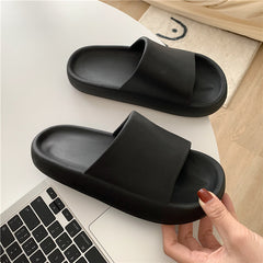 Thick - Soled Indoor Home With Non - Slip Bath Soft - Soled Slippers - Mubimart -  